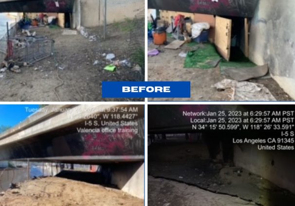 Debris Cleanup at the Interstate 5 SouthBound