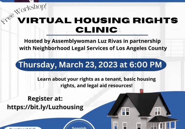 Hosting a Virtual Legal Housing Rights Workshop on Thursday