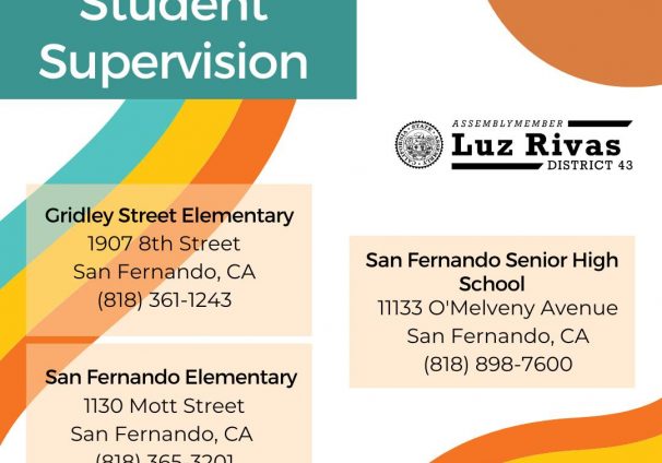 Student Supervision will be Provided at Select Elementary